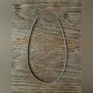 Elegant Silver Beaded Necklace